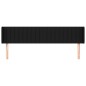 vidaXL Kopfteil mit Ohren Schwarz 183x16x78/88 cm Stoff vidaXL Kopfteil mit Ohren Schwarz 183x16x78/88 cm Stoff