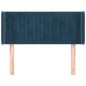 vidaXL Kopfteil mit Ohren Dunkelblau 103x16x78/88 cm Samt