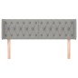 vidaXL Kopfteil mit Ohren Hellgrau 163x16x78/88 cm Stoff