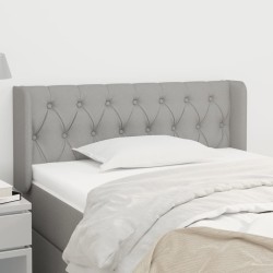 vidaXL Kopfteil mit Ohren Hellgrau 103x16x78/88 cm Stoff
