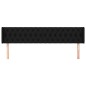 vidaXL Kopfteil mit Ohren Schwarz 183x16x78/88 cm Stoff vidaXL Kopfteil mit Ohren Schwarz 183x16x78/88 cm Stoff