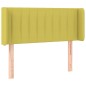 vidaXL Kopfteil mit Ohren Grün 103x16x78/88 cm Stoff