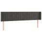 vidaXL Kopfteil mit Ohren Dunkelgrau 203x16x78/88 cm Samt vidaXL Kopfteil mit Ohren Dunkelgrau 203x16x78/88 cm Samt