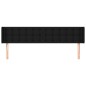 vidaXL Kopfteil mit Ohren Schwarz 183x16x78/88 cm Stoff