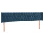 vidaXL Kopfteil mit Ohren Dunkelblau 203x16x78/88 cm Samt