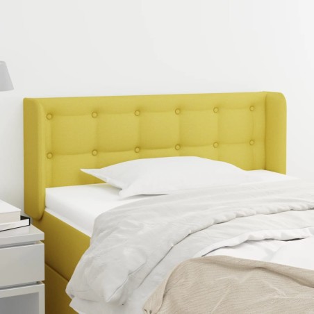vidaXL Kopfteil mit Ohren Grün 103x16x78/88 cm Stoff