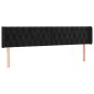 vidaXL Kopfteil mit Ohren Schwarz 203x16x78/88 cm Samt vidaXL Kopfteil mit Ohren Schwarz 203x16x78/88 cm Samt