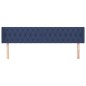 vidaXL Kopfteil mit Ohren Blau 203x16x78/88 cm Stoff