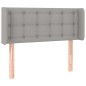vidaXL Kopfteil mit Ohren Hellgrau 103x16x78/88 cm Stoff