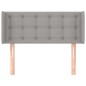vidaXL Kopfteil mit Ohren Hellgrau 103x16x78/88 cm Stoff