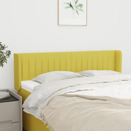 vidaXL Kopfteil mit Ohren Grün 147x16x78/88 cm Stoff