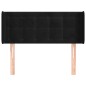 vidaXL Kopfteil mit Ohren Schwarz 93x16x78/88 cm Samt