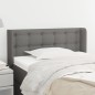 vidaXL Kopfteil mit Ohren Dunkelgrau 93x16x78/88 cm Stoff