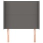 vidaXL Kopfteil mit Ohren Grau 83x16x118/128 cm Kunstleder vidaXL Kopfteil mit Ohren Grau 83x16x118/128 cm Kunstleder