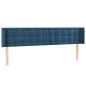 vidaXL Kopfteil mit Ohren Dunkelblau 203x16x78/88 cm Samt vidaXL Kopfteil mit Ohren Dunkelblau 203x16x78/88 cm Samt
