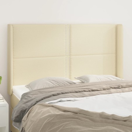 vidaXL Kopfteil mit Ohren Creme 147x16x118/128 cm Kunstleder