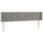 vidaXL Kopfteil mit Ohren Hellgrau 183x16x78/88 cm Samt vidaXL Kopfteil mit Ohren Hellgrau 183x16x78/88 cm Samt