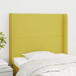 vidaXL Kopfteil mit Ohren Grün 103x16x118/128 cm Stoff
