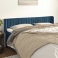 vidaXL Kopfteil mit Ohren Dunkelblau 203x16x78/88 cm Samt vidaXL Kopfteil mit Ohren Dunkelblau 203x16x78/88 cm Samt