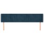 vidaXL Kopfteil mit Ohren Dunkelblau 203x16x78/88 cm Samt vidaXL Kopfteil mit Ohren Dunkelblau 203x16x78/88 cm Samt