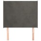vidaXL Kopfteil mit Ohren Dunkelgrau 93x16x118/128 cm Samt vidaXL Kopfteil mit Ohren Dunkelgrau 93x16x118/128 cm Samt