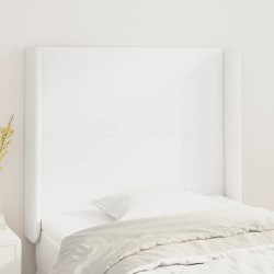 vidaXL Kopfteil mit Ohren Weiß 103x16x118/128 cm Kunstleder