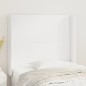 vidaXL Kopfteil mit Ohren Weiß 103x16x118/128 cm Kunstleder