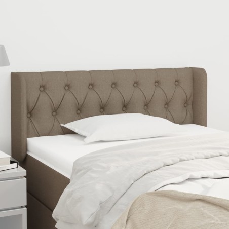 vidaXL Kopfteil mit Ohren Taupe 93x16x78/88 cm Stoff