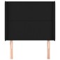 vidaXL Kopfteil mit Ohren Schwarz 83x16x118/128 cm Kunstleder