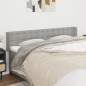 vidaXL Kopfteil mit Ohren Hellgrau 203x16x78/88 cm Stoff vidaXL Kopfteil mit Ohren Hellgrau 203x16x78/88 cm Stoff