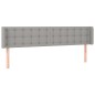 vidaXL Kopfteil mit Ohren Hellgrau 203x16x78/88 cm Stoff vidaXL Kopfteil mit Ohren Hellgrau 203x16x78/88 cm Stoff