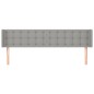vidaXL Kopfteil mit Ohren Hellgrau 203x16x78/88 cm Stoff vidaXL Kopfteil mit Ohren Hellgrau 203x16x78/88 cm Stoff