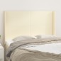 vidaXL Kopfteil mit Ohren Creme 147x16x118/128 cm Kunstleder vidaXL Kopfteil mit Ohren Creme 147x16x118/128 cm Kunstleder