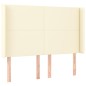 vidaXL Kopfteil mit Ohren Creme 147x16x118/128 cm Kunstleder vidaXL Kopfteil mit Ohren Creme 147x16x118/128 cm Kunstleder