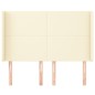 vidaXL Kopfteil mit Ohren Creme 147x16x118/128 cm Kunstleder vidaXL Kopfteil mit Ohren Creme 147x16x118/128 cm Kunstleder