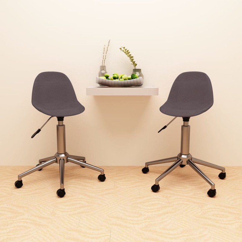 Esszimmerstühle 2 Stk. Drehbar Taupe Stoff Esszimmerstühle 2 Stk. Drehbar Taupe Stoff