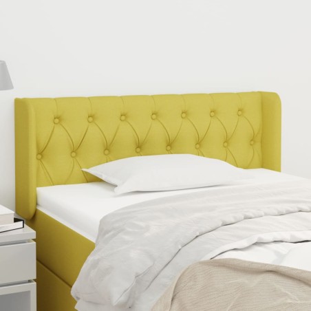 vidaXL Kopfteil mit Ohren Grün 93x16x78/88 cm Stoff