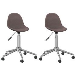 Esszimmerstühle 2 Stk. Drehbar Taupe Stoff