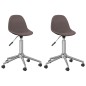 Esszimmerstühle 2 Stk. Drehbar Taupe Stoff Esszimmerstühle 2 Stk. Drehbar Taupe Stoff