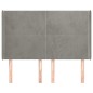 vidaXL Kopfteil mit Ohren Hellgrau 147x16x118/128 cm Samt vidaXL Kopfteil mit Ohren Hellgrau 147x16x118/128 cm Samt