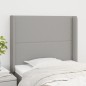 vidaXL Kopfteil mit Ohren Hellgrau 103x16x118/128 cm Stoff vidaXL Kopfteil mit Ohren Hellgrau 103x16x118/128 cm Stoff