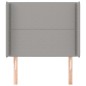 vidaXL Kopfteil mit Ohren Hellgrau 103x16x118/128 cm Stoff vidaXL Kopfteil mit Ohren Hellgrau 103x16x118/128 cm Stoff
