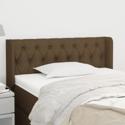 vidaXL Kopfteil mit Ohren Dunkelbraun 93x16x78/88 cm Stoff