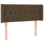 vidaXL Kopfteil mit Ohren Dunkelbraun 93x16x78/88 cm Stoff