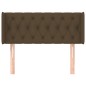 vidaXL Kopfteil mit Ohren Dunkelbraun 93x16x78/88 cm Stoff