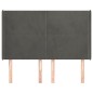 vidaXL Kopfteil mit Ohren Dunkelgrau 147x16x118/128 cm Samt vidaXL Kopfteil mit Ohren Dunkelgrau 147x16x118/128 cm Samt