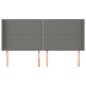 vidaXL Kopfteil mit Ohren Dunkelgrau 203x16x118/128 cm Stoff
