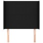 vidaXL Kopfteil mit Ohren Schwarz 93x16x118/128 cm Stoff vidaXL Kopfteil mit Ohren Schwarz 93x16x118/128 cm Stoff