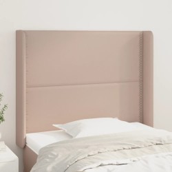 vidaXL Kopfteil mit Ohren Cappuccino-Braun 103x16x118/128cm Kunstleder
