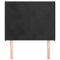 vidaXL Kopfteil mit Ohren Schwarz 103x16x118/128 cm Samt